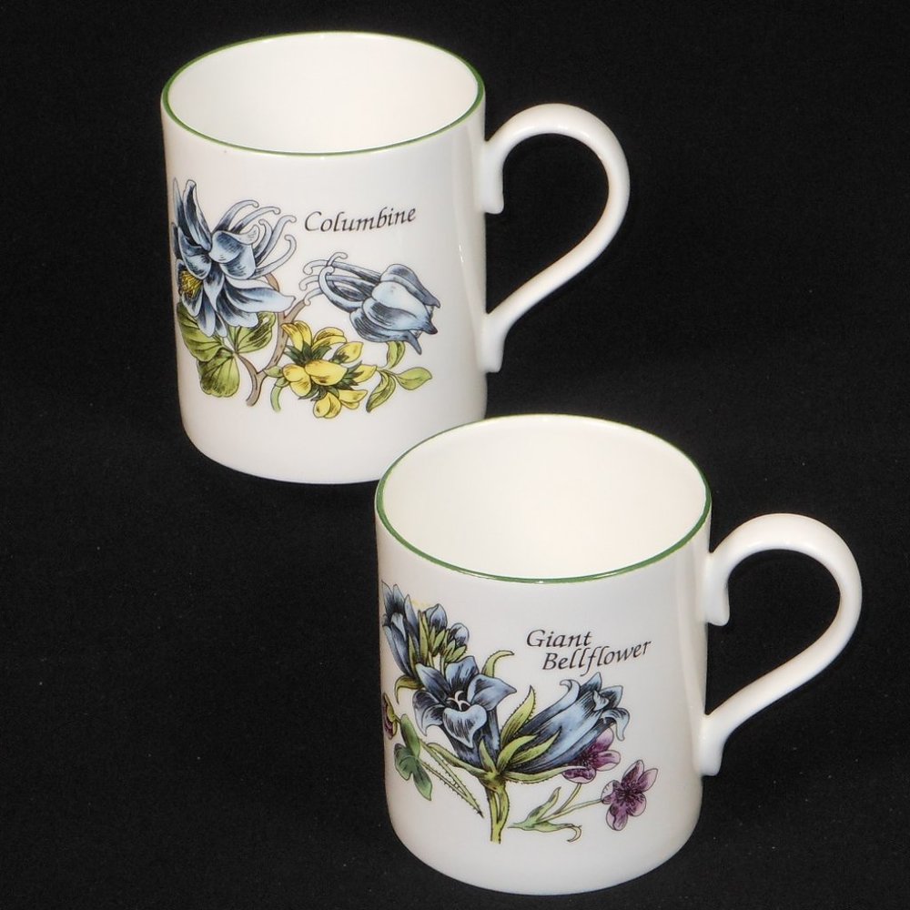 Set of 2 Royal Court UK fine bone china coffee mugs